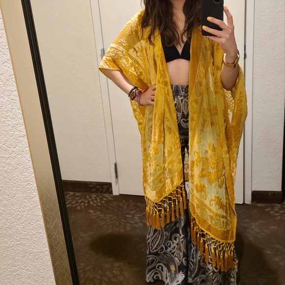 Nightbird Burnout Kimono - Picture 2 of 3